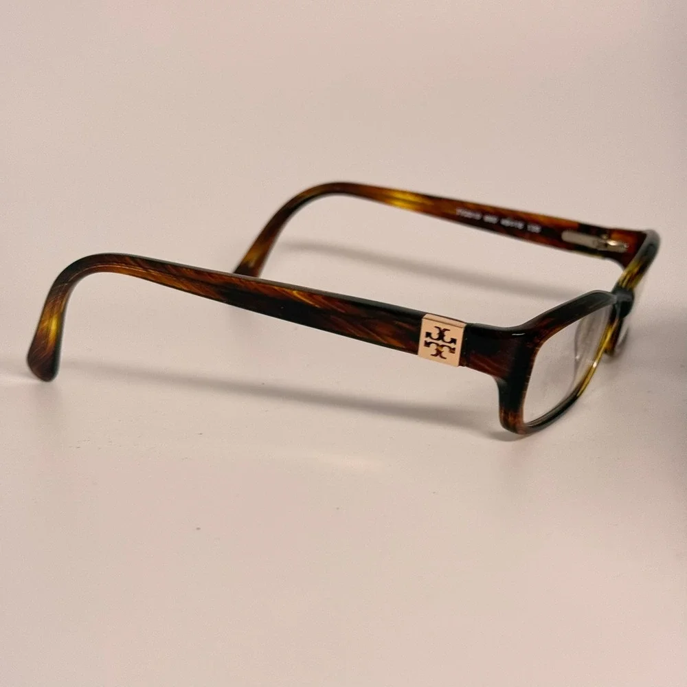 Tory Burch TY2010 Tortoise Shell Rectangular Eyeglasses Frames Gold ‎ 49-16-135